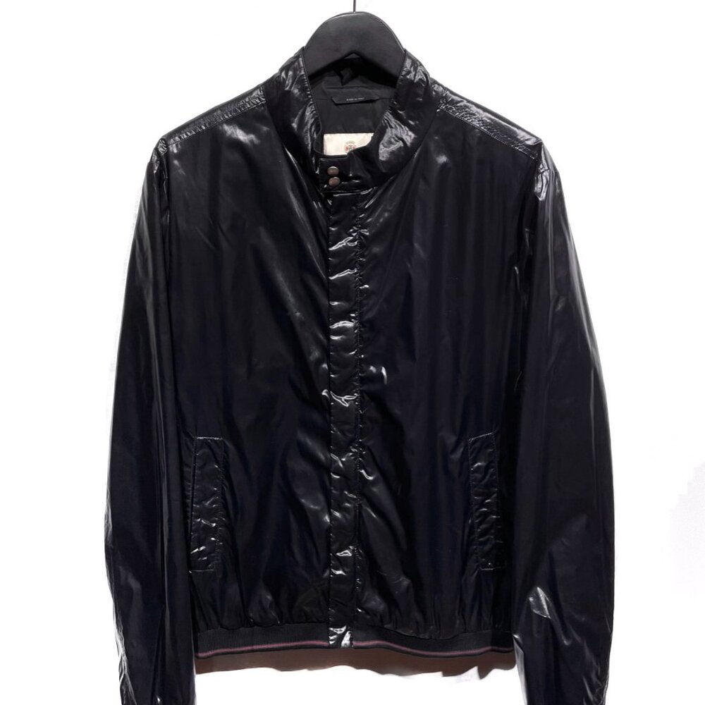 Gucci Black Shiny Nylon Bomber Jacket
